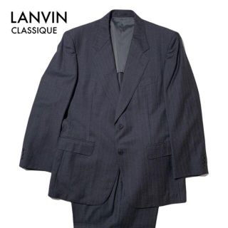 LANVIN グレーストライプ ランバン セットアップ シングルスーツ