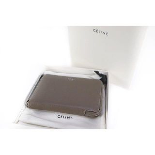 送関込 CELINE セリーヌ コンパクト財布 ミディアム ジップ イエロー