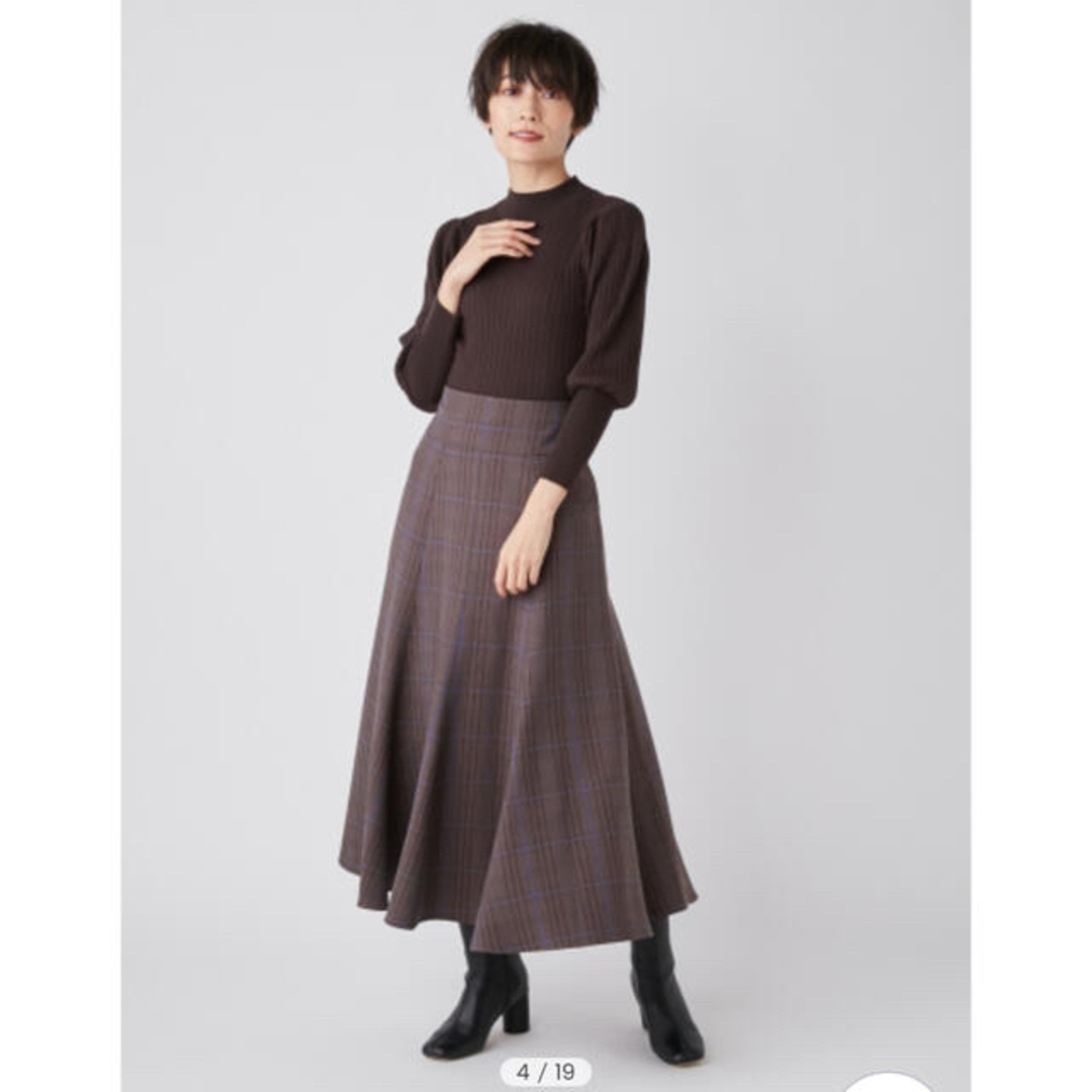 FRAY I.D - FRAY I.D リブニットコンビチェックワンピースの通販 FRAY I.D - FRAY I.D リブニットコンビチェックワンピースの通販