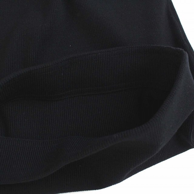 Noble(ノーブル)のノーブル 21AW リブニットタイトスカート ロング スリット F 黒 ブラック レディースのスカート(ロングスカート)の商品写真