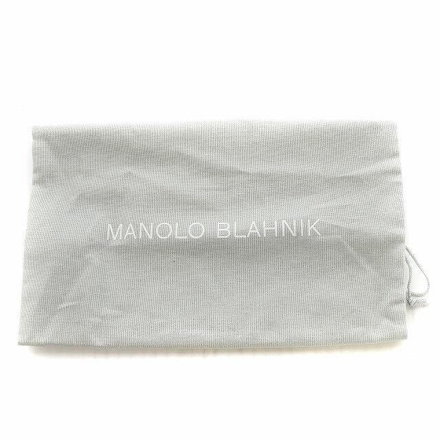 MANOLO BLAHNIK(マノロブラニク)のマノロブラニク メイセール ミュール キャンバス 25 ドット グレー ピンク レディースの靴/シューズ(ハイヒール/パンプス)の商品写真