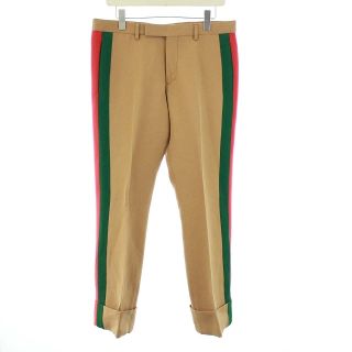 グッチ(Gucci)のグッチ シェリーライン パンツ スラックス ロールアップ 7-48R ベージュ(スラックス)