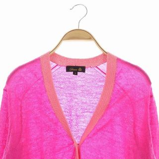 ドゥロワー Drawer モヘアカシミヤ混ニットカーディガン 長袖 1 ピンク
