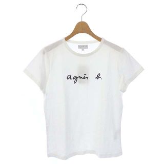 アニエスベー(agnes b.)のアニエスベー agnes b. ロゴ 半袖 Tシャツ カットソー 3 白(Tシャツ(半袖/袖なし))