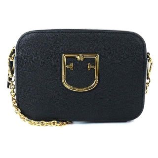 フルラ(Furla)のフルラ ショルダーバッグ ポシェット レザー 牛革 ゴールド金具 黒(ショルダーバッグ)