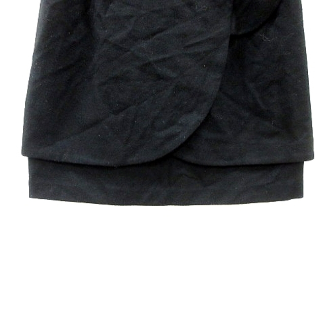 WILLSELECTION(ウィルセレクション)のウィルセレクション タイトスカート ミニ フリル ウール M 黒 ブラック レディースのスカート(ミニスカート)の商品写真