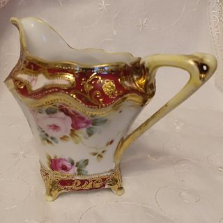 ノリタケ(Noritake)のオールドノリタケ　マルキ印　半分以上金彩ハゲ有り　クリーマー大(陶芸)