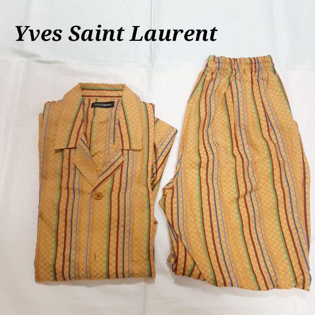 YSL イヴサンローラン 総柄 パジャマ セットアップ 上下セット L