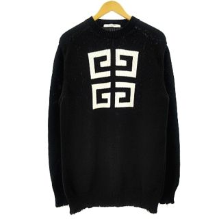 ジバンシー/GIVENCHY/ロゴコットンニットセーター/ダメージ加工