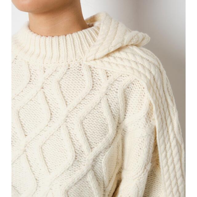 LE CIEL BLEU(ルシェルブルー)のアイレネ　cable cropped knit レディースのトップス(ニット/セーター)の商品写真