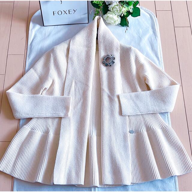 FOXEY  ＲｉｐｐｌｅウールカーディガンFREE 極美品　Rene