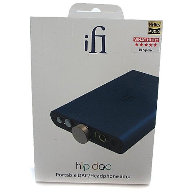 オーディオ機器iFi-Audio ポータブル ヘッドフォン アンプ hip-dac ブルー