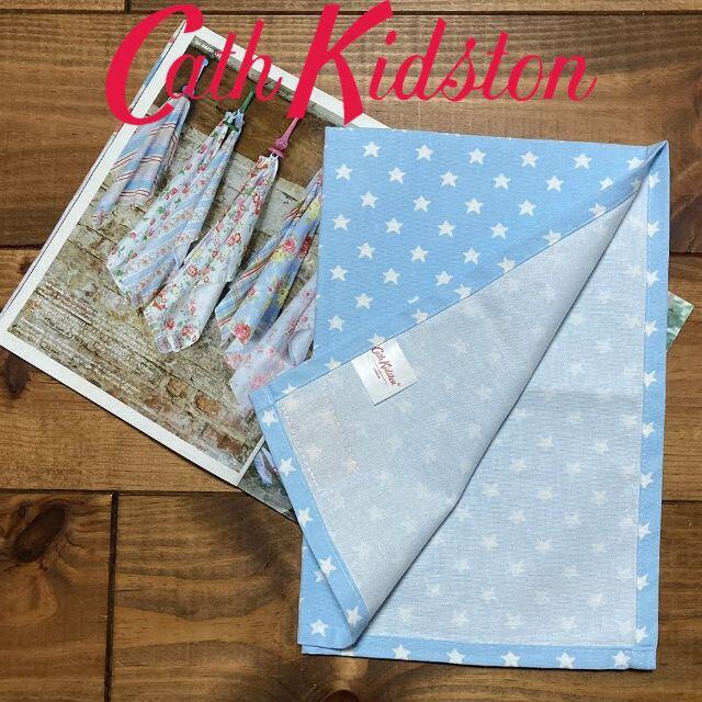 Cath Kidston(キャスキッドソン)の新品 幻の赤タグ UK製 キャスキッドソン ティータオル ニュースターブルー インテリア/住まい/日用品のキッチン/食器(テーブル用品)の商品写真