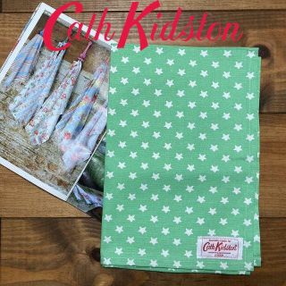 キャスキッドソン(Cath Kidston)の新品 幻の赤タグ UK製 キャスキッドソン ティータオル ニュースターグリーン(テーブル用品)