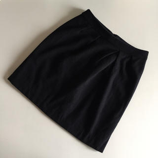 インデックス(INDEX)のINDEX ウール混 スカート 黒(ミニスカート)