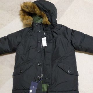 ベビーギャップ(babyGAP)の新品　baby Gap モッズコート　黒　110cm 4歳　定価7400円(ジャケット/上着)