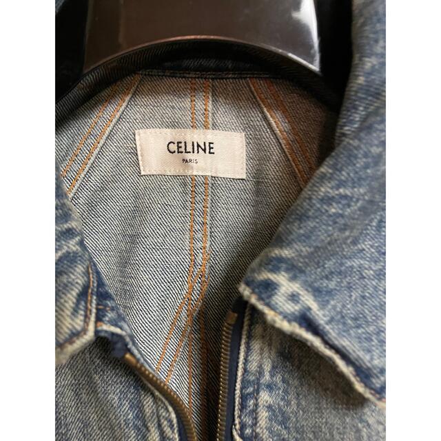 celine(セリーヌ)の20SS CELINE ダイアゴナルヨークジップアップデニムジャケット　XS メンズのジャケット/アウター(Gジャン/デニムジャケット)の商品写真