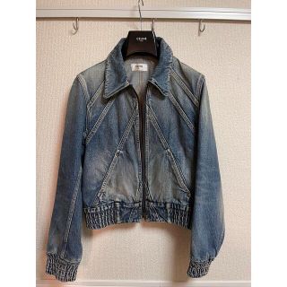 セリーヌ(celine)の20SS CELINE ダイアゴナルヨークジップアップデニムジャケット　XS(Gジャン/デニムジャケット)