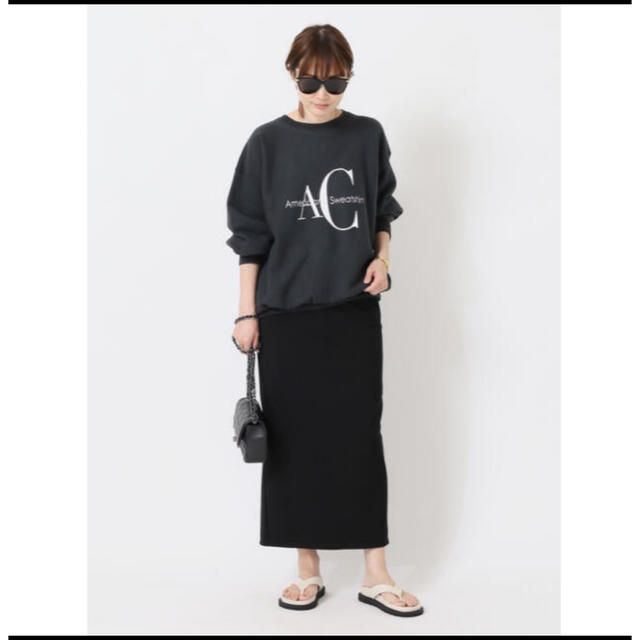 ブラックDeuxieme Classe Jersey Long タイトスカート 38