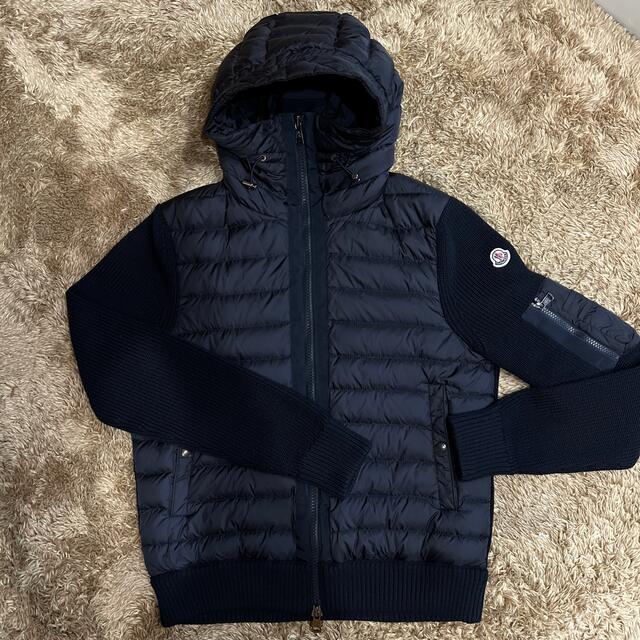 ブランド品専門の MONCLER - モンクレール フード付カーディガン ダウンジャケット