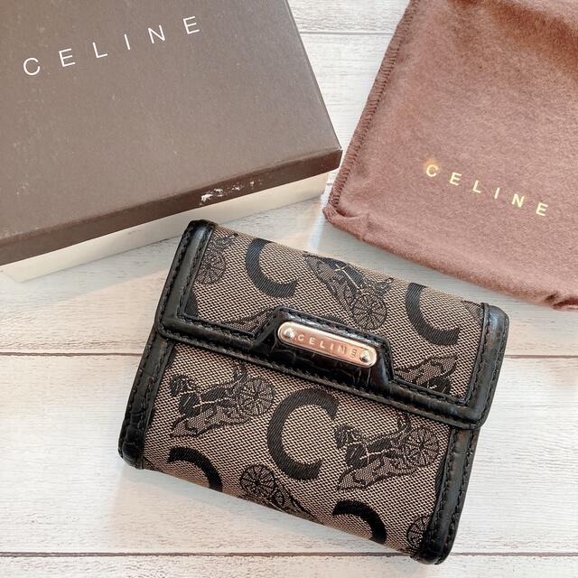 美品】CELINE セリーヌ レディース 折り財布 コンパクト財布 【一部予約販売】 5168円引き CELINE セリーヌ レディース 折り財布