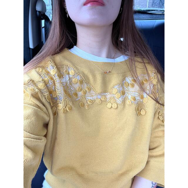 Chloe(クロエ)の最終価格💛Chloé cashmere cherry knit. レディースのトップス(ニット/セーター)の商品写真