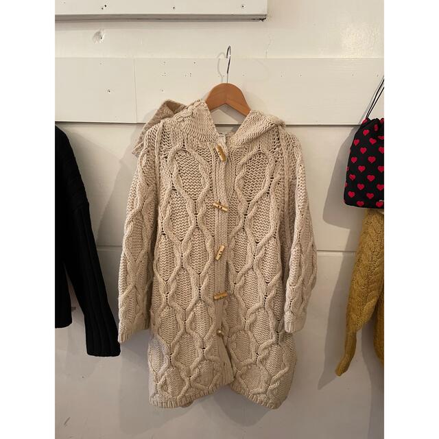 Chloe(クロエ)の値下げ🥚Chloé big hood knit coat. レディースのジャケット/アウター(ロングコート)の商品写真