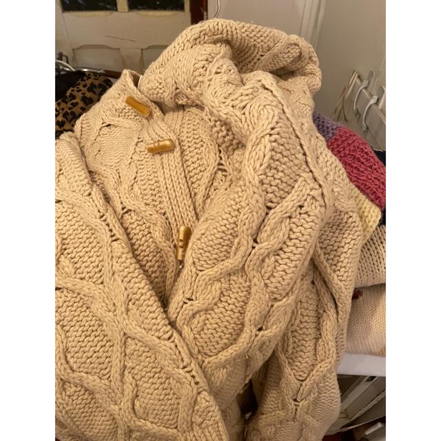 Chloe(クロエ)の値下げ🥚Chloé big hood knit coat. レディースのジャケット/アウター(ロングコート)の商品写真