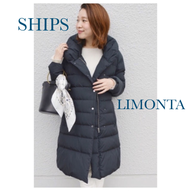 SHIPS(シップス)の【最終値下げ】SHIPS シップス　LIMONTA  ダウンコート　ブラック レディースのジャケット/アウター(ダウンコート)の商品写真