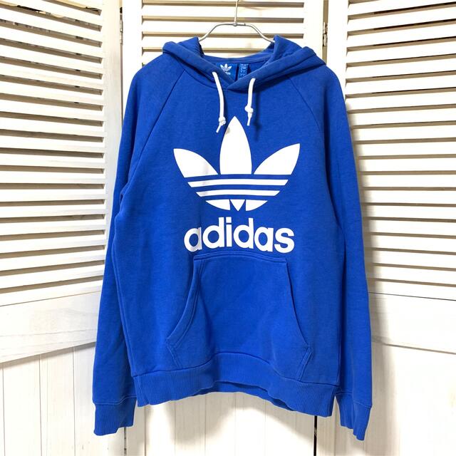 adidas - 美品 adidas アディダス トレフォイル フーディー パーカー ブルー Mの通販 by ペリエ's shop|アディダスならラクマ adidas - 美品 adidas アディダス トレフォイル フーディー パーカー ブルー Mの通販 by ペリエ's shop|アディダスならラクマ