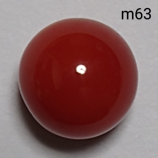 m63 赤珊瑚 煌珊瑚 片穴 球 8.6 mm 4.35 ct 0.87 g