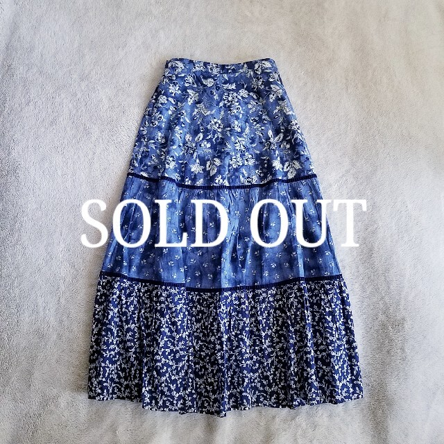 GAP(ギャップ)の[GAP] botanical print teard skirt レディースのスカート(ロングスカート)の商品写真