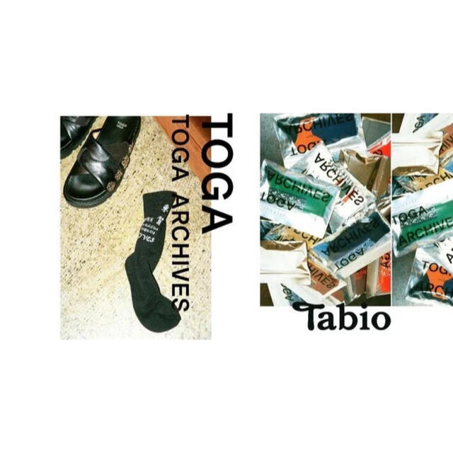 TOGA × Tabio の コラボ靴下　ネイビーブラック