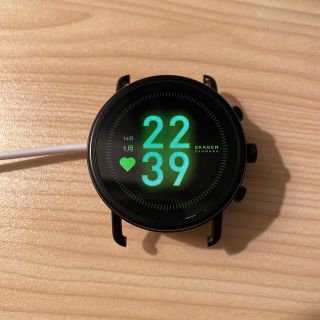 スカーゲン(SKAGEN)のFALSTER 3 X by KYGO ブラックシリコン スマートウォッチHR(腕時計(デジタル))