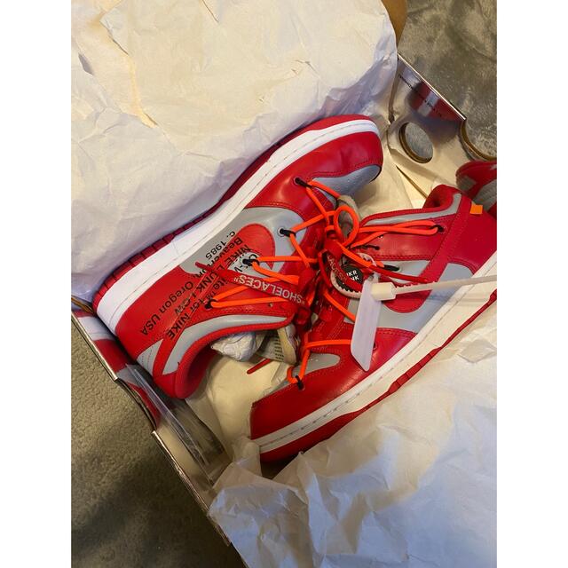 OFF-WHITE × NIKE DUNK LOW UNIVERSITY RED