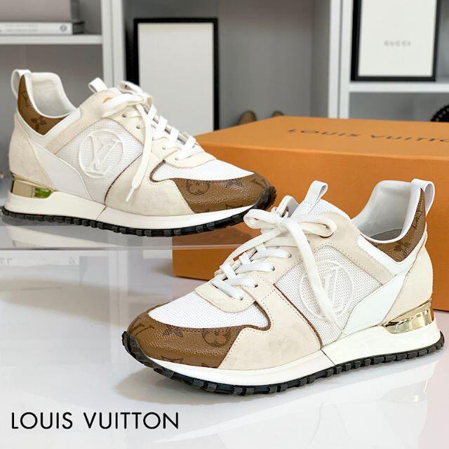LOUIS VUITTON(ルイヴィトン)の3570 ヴィトン モノグラム レザー ランアウェイライン スニーカー 白 レディースの靴/シューズ(スニーカー)の商品写真