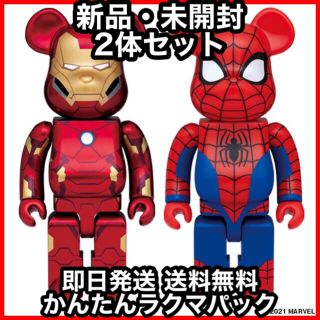 MARVEL / Happyくじ「BE@RBRICK」 400% 2点セットの通販 by ...