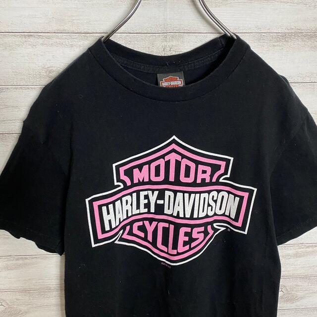 【vintage】90s HARLEY DAVIDSON Tシャツ　両面　総柄