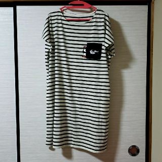 グラニフ(Design Tshirts Store graniph)のgraniph　さかなボーダー　ピングー　コラボワンピース(ミニワンピース)