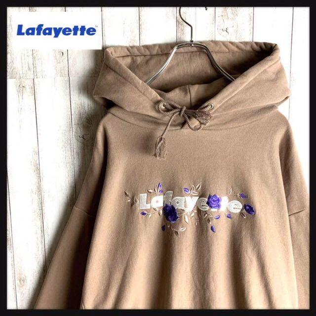 希少カラー】ラファイエット☆センター刺繍 パーカー オーバサイズ