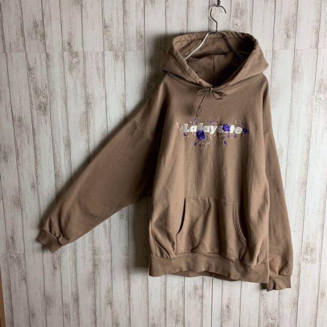 希少カラー】ラファイエット☆センター刺繍 パーカー オーバサイズ