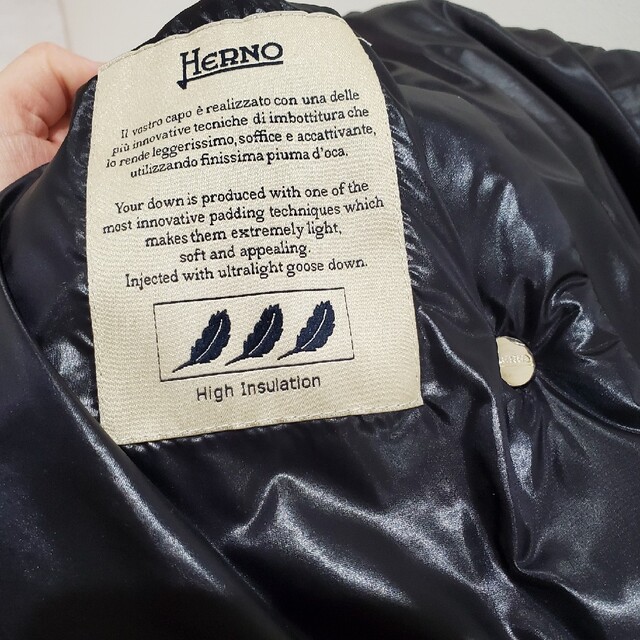 HERNO(ヘルノ)のヘルノダウンブラック42未使用 レディースのジャケット/アウター(ダウンコート)の商品写真