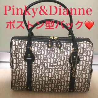 ピンキーアンドダイアン(Pinky&Dianne)の値下げ💓Ｐ&Ｄ💓総柄ロゴ ボストン型バック(ハンドバッグ)