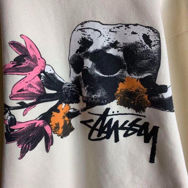 ステューシー stussy スウェット 希少 スカル 90s USA製  L