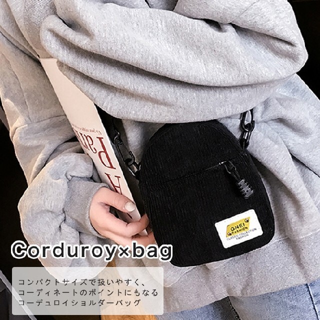 新品　ブラウン　ショルダーバッグ　ミニサイズ　カジュアル　スポーティ　ロゴ刺繍 レディースのバッグ(ボディバッグ/ウエストポーチ)の商品写真