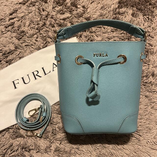 美品】FURLA(フルラ) バケツ型 2WAYショルダーバッグ-