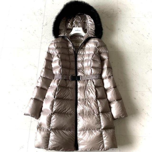 A06 美品♪ヘルノ HERNO フォックスファー付き ロングダウンコート 40 | フリマアプリ ラクマ