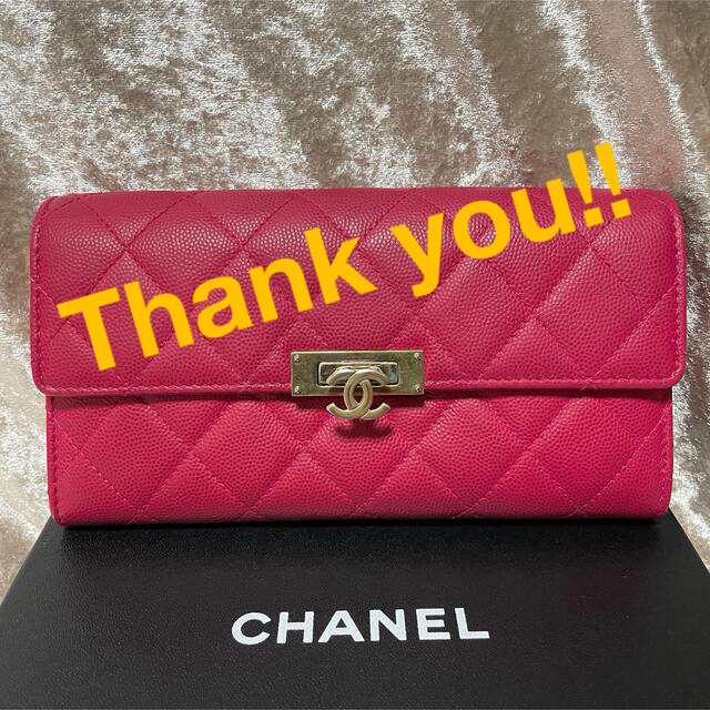 ♡正規 超美品♡CHANEL マトラッセ　ココロック　ピンク　長財布