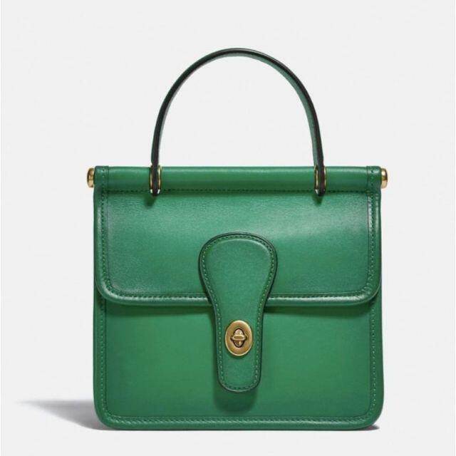 購入者決定 コーチ COACH ウィリス トップハンドル 18 緑 人気 本店は