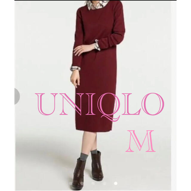 Uniqlo Uniqlo ニットワンピース ボルドー Mの通販 By Jam ユニクロならラクマ